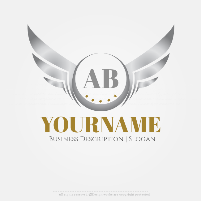 Silver Wings Logo - Free Logo Maker Wings logo design template. Best Alphabet