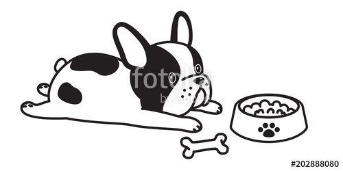 White Cartoon Dog Logo - dog vector french bulldog cartoon character illustration logo icon ...