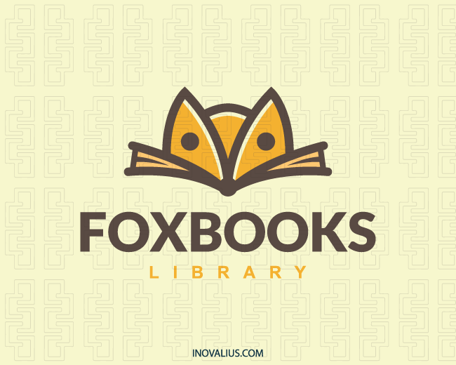 Brown Fox Head Logo - Fox Books Logo | logos | Logo design, Logos, Design