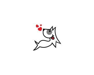 White Cartoon Dog Logo - happy dog logo Designed by icenanas | BrandCrowd