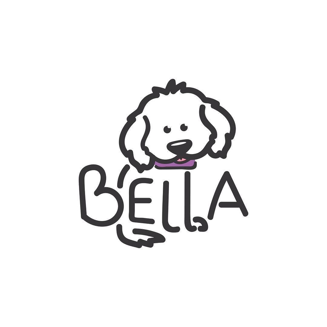 White Cartoon Dog Logo - Puppy dog logo named after owner's dog, Bella. Aw! #logo #logos ...