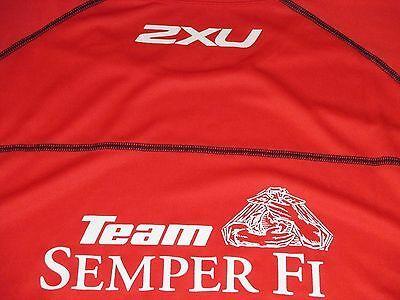 Team Semper Fi Logo - NEW 2XU MENS 2XL TEAM SEMPER FI Compression RUNNING SHIRT Red US ...