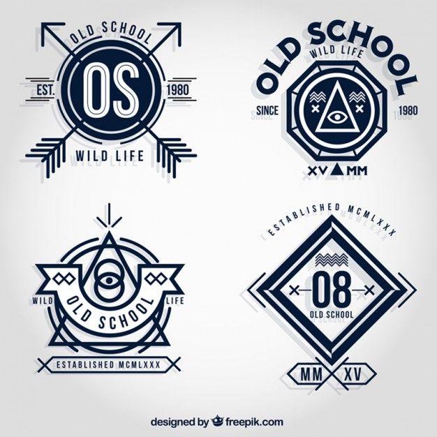 Old School Logo - Old school badges Vector
