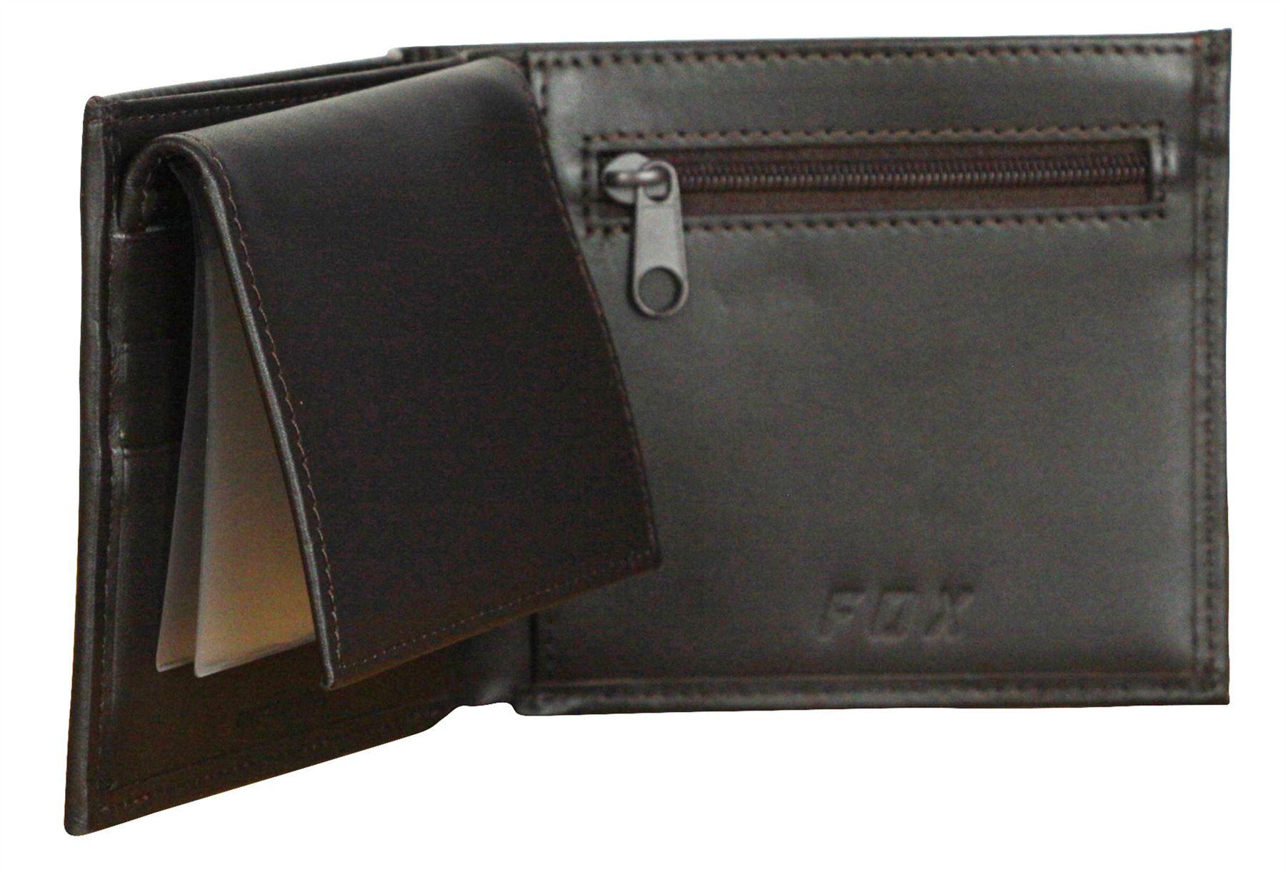 Brown Fox Head Logo - Fox Head Bifold Premium Leather Wallet Brown 884065699191