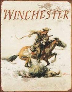 Winchester Ammo Logo - Winchester Guns Ammo Logo Vintage Tin Sign Metal Poster 16 12.5