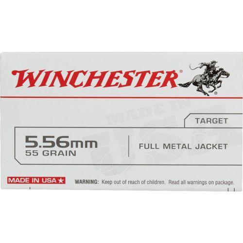 Winchester Ammo Logo - Winchester USA Full Metal Jacket 5.56 x 45 mm 55- Rifle Ammunition ...