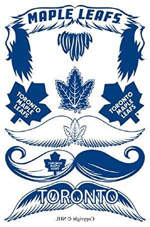 Maple Leaf Hockey Logo - Toronto Maple Leafs NHL Hockey STACHETATS Temporary Tattoos .. 14 ...