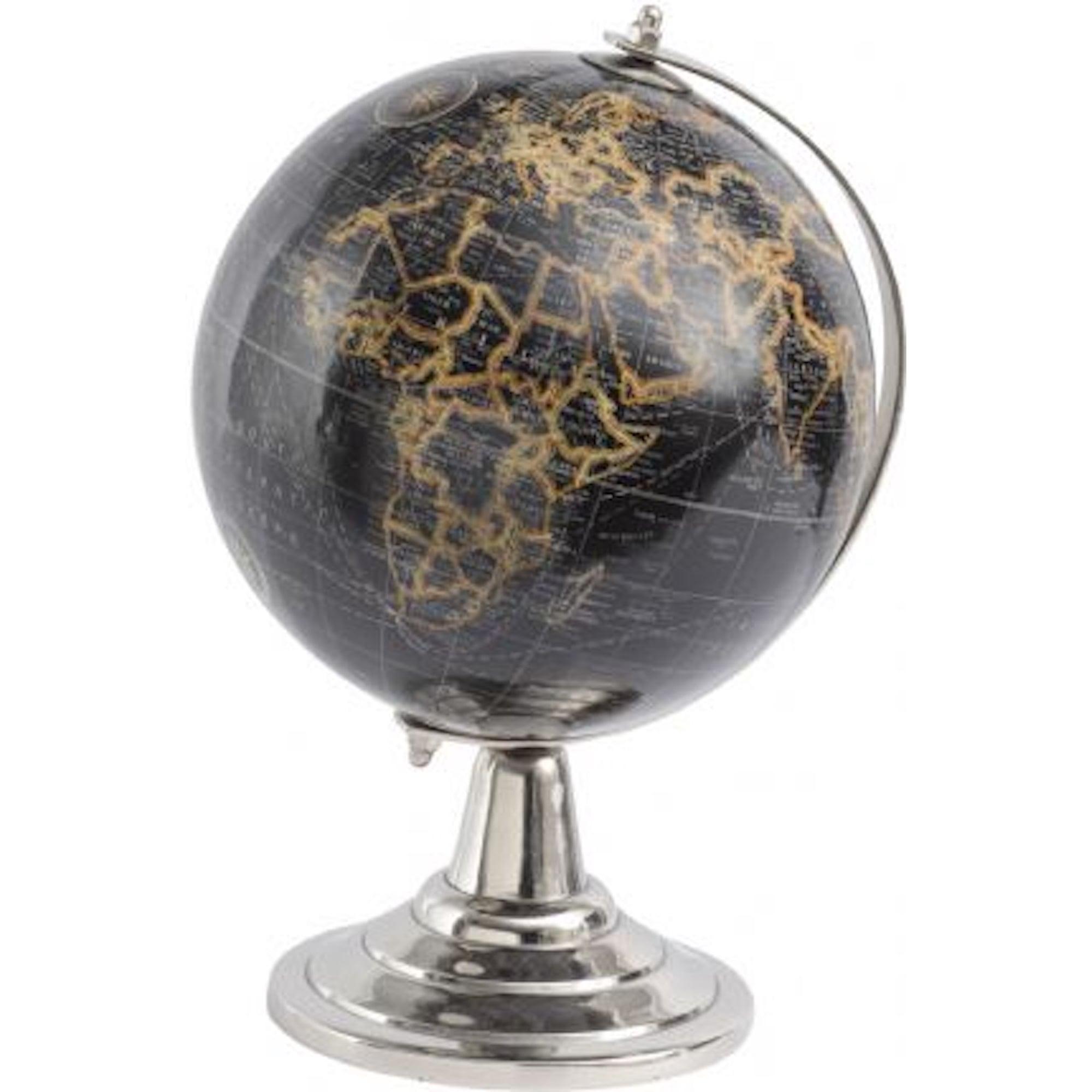 Black Gold Globe Logo - Black and Gold Globe on Silver Base - Bed, Bath, Home & Travel from ...