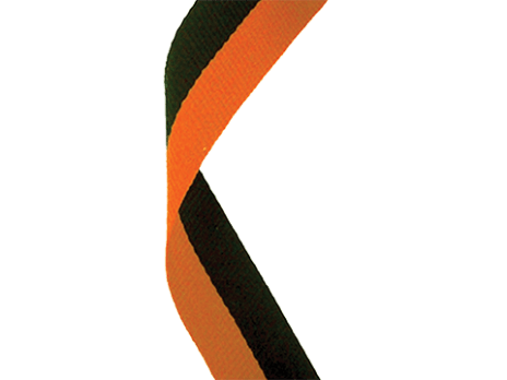 Black Orange Sports Logo - 3520 - Black/Orange Woven Ribbon - Ribbons - Basketball - Sports