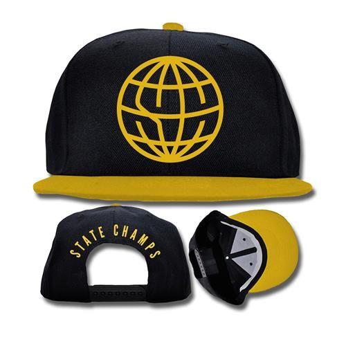 Black Gold Globe Logo - Globe Logo Black Gold Snapback Hat : PNE0 : MerchNOW Favorite