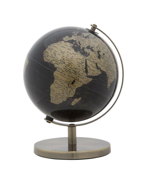 Black Gold Globe Logo - 28x20 cm - Globe Bronze - Black/Gold - Mauro Ferretti - Members.com