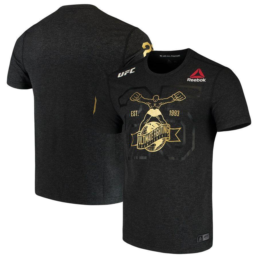 Black Gold Globe Logo - UFC Reebok Fight Night Collection Globe Logo Jersey