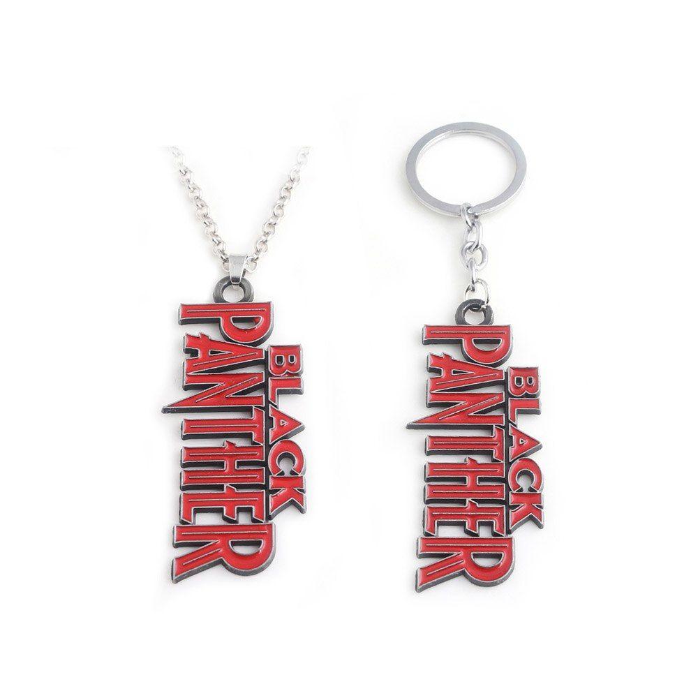 Fashion Red Letter Logo - Fashion Red Enamel Black Panther Letter Logo Necklaces High quality ...