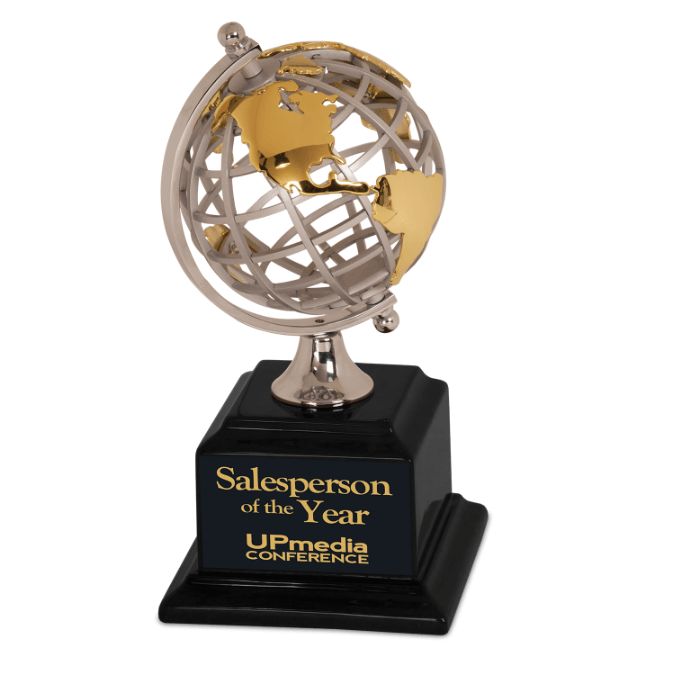 Black Gold Globe Logo - Gold & Silver Metal Globe Trophy | The Pen & Trophy Center ...