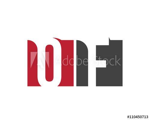 Fashion Red Letter Logo - OF red square letter logo for factory, fashion, firm, foundation ...