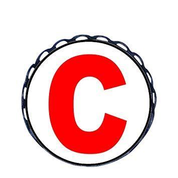 Fashion Red Letter Logo - Chicforest Ancient Style Red Letter C Round Pin Brooch: Amazon.co.uk ...