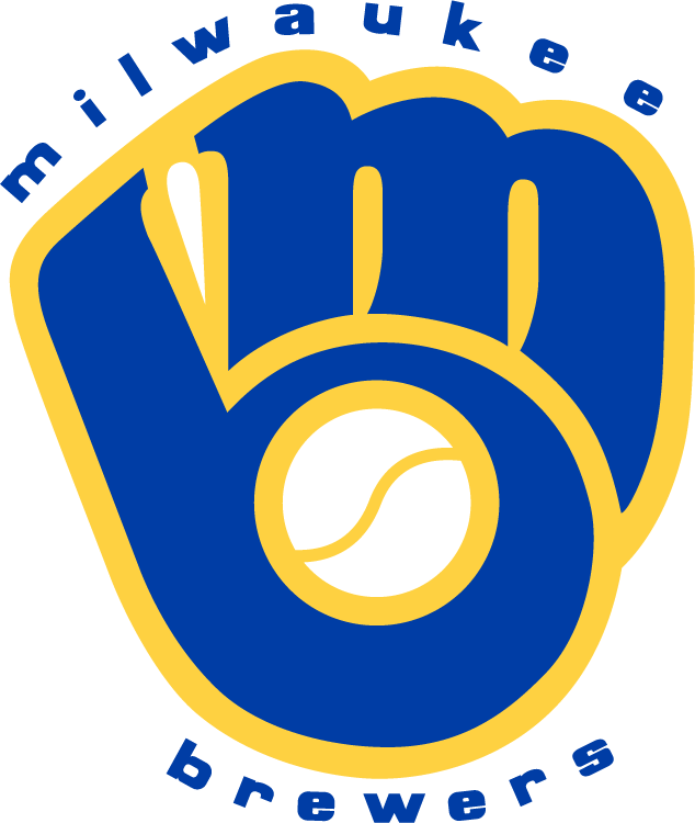 E Baseball Logo - Milwaukee Brewers Wordmark Logo - American League (AL) - Chris ...