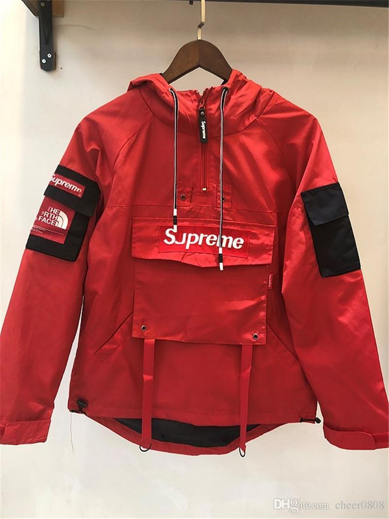 Fashion Red Letter Logo - 2019 018 High Quality TheNorthFace1Supreme Four Colors Big Pocket ...