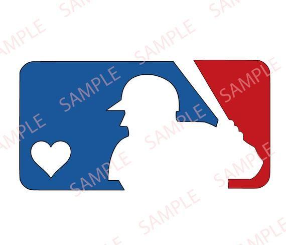 E Baseball Logo - MLB inspired heart Baseball logo svg png digital file | Etsy