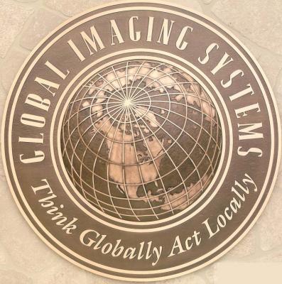Bronze Globe Logo - Convex Globe Logo - Global Imaging Systems | Matthews Bronze ...