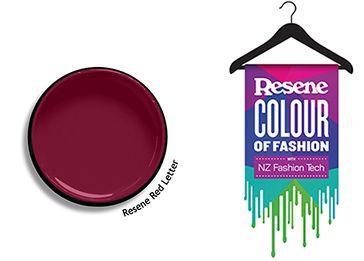 Fashion Red Letter Logo - Resene NZ Fashion Tech Colour of Fashion designer Melissa North