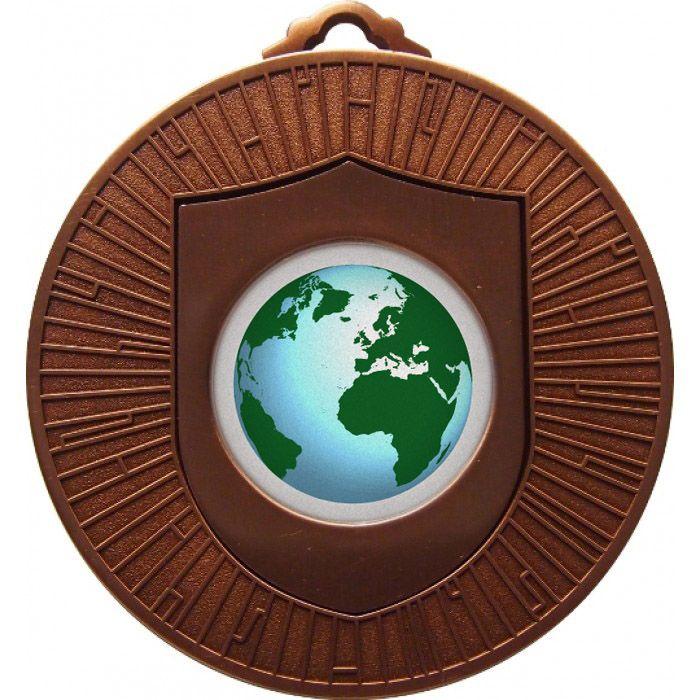 Bronze Globe Logo - Bronze Globe Medal 60mm