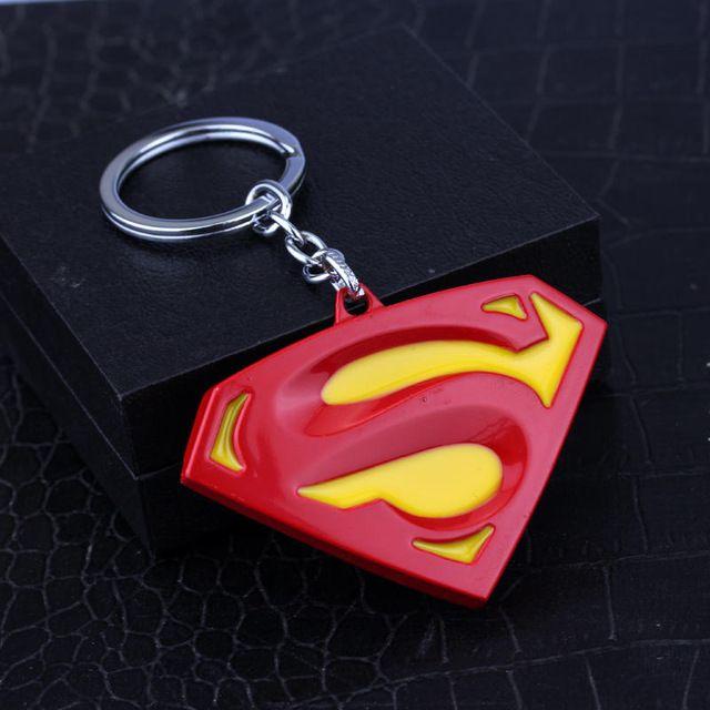 Fashion Red Letter Logo - Fashion metal jewelry Superman Keychain With Red S Letter Logo