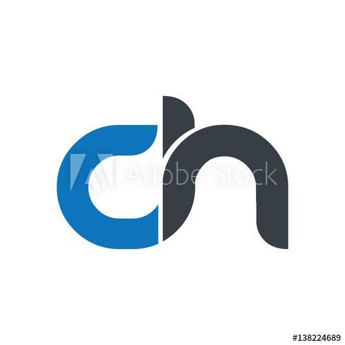 C H Logo - Initial Letter CH Rounded Lowercase Logo - Buy this stock vector and ...