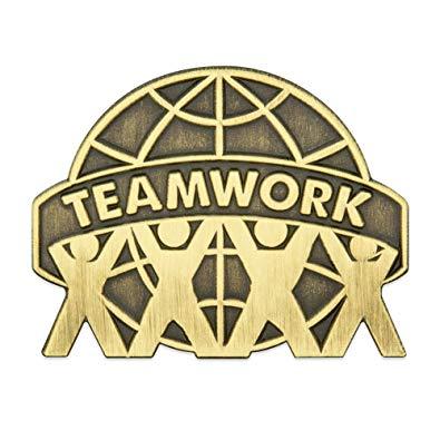 Bronze Globe Logo - Amazon.com: PinMart's Antique Bronze Teamwork Globe Lapel Pin ...