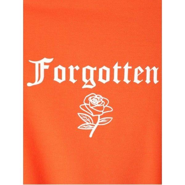 Fashion Red Letter Logo - Rose Letter Logo Cropped Sweatshirt - Orangepink S Fashion Women's ...