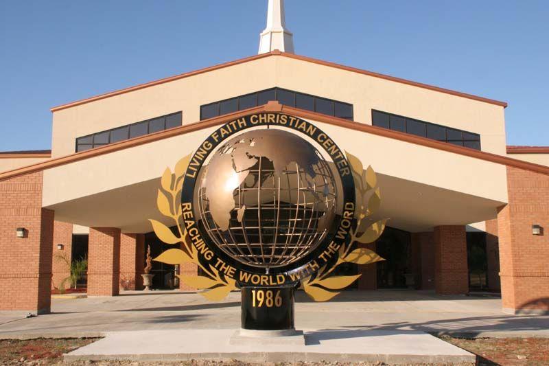 Bronze Globe Logo - 8' Aluminum Globe with Bronze Paint & Custom Logo