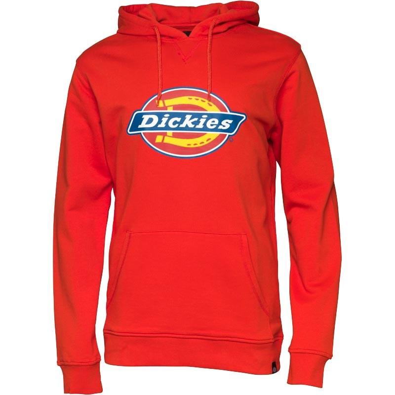Red Dickies Logo - Buy Dickies Mens Nevada Logo Hooded Sweat Fiery Red
