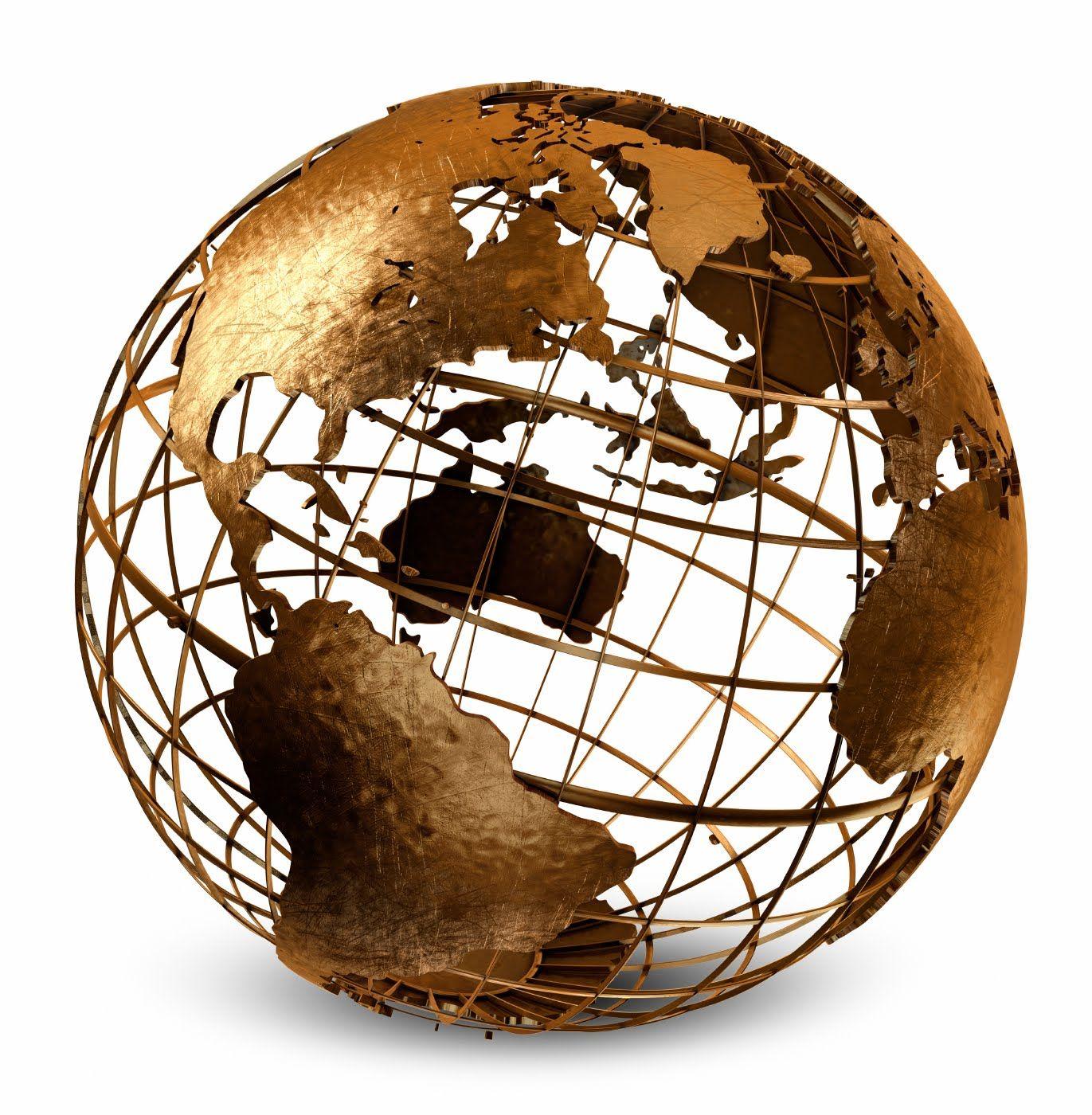 Bronze Globe Logo - NEW LIBRARY, NEW HORIZONS, NEW LIBRARIAN