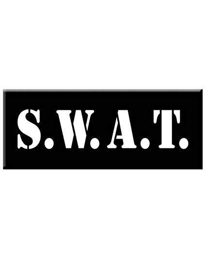 Black and White Swat Logo - Forum Novelties 78824 Iron On Applique Team