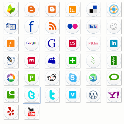 Social Website Logo - Web2.0 Social Site Logo Icon. Free Vector Graphics. All Free
