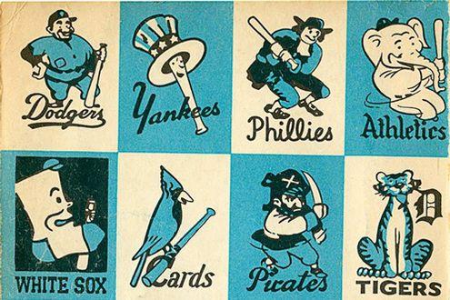 Animated Baseball Logo - Vintage Baseball Logos from 1956. Man Made DIY