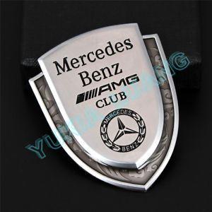 Silver Club Logo - Silver AMG Club Logo Car Body Emblem Alloy Sticker For Mercedes Benz