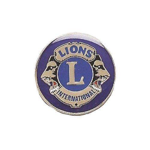 Silver Club Logo - LIONS CLUB LOG PIN SILVER OR GOLD PLATED ROUND LIONS LOGO TAC PINS ...