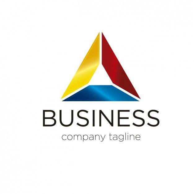 Triangle Company Logo - Abstract logo in triangular shape Vector