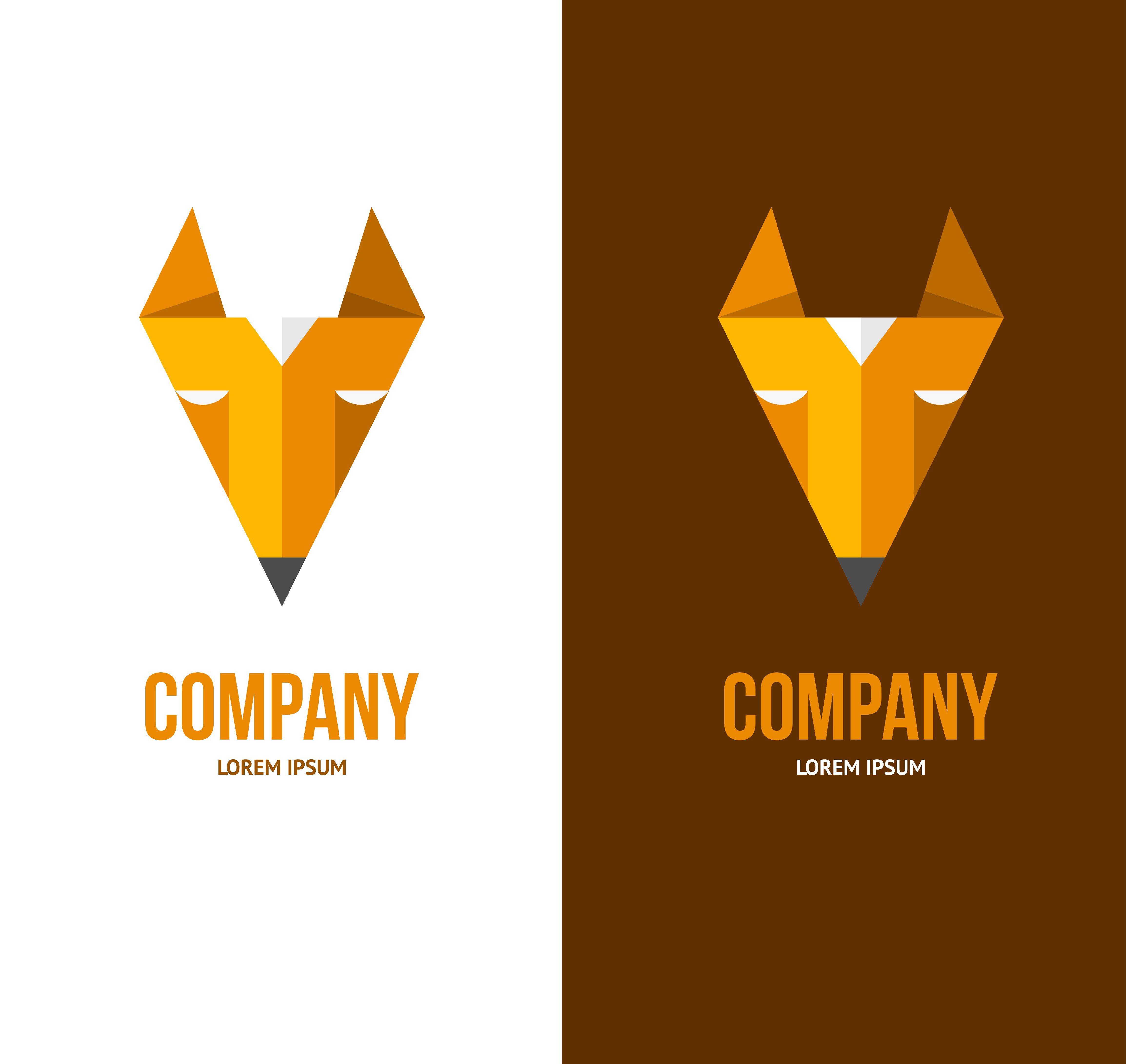 Triangle Company Logo - Triangle fox logo Logo Templates Creative Market