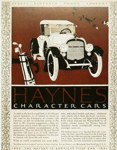 Antique All American Car Company Logo - Best Haynes Car Ads image. Automobile companies, Antique cars