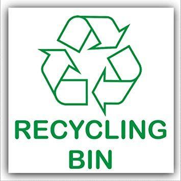 Recycling Logo - Recycling Bin Adhesive Sticker Recycle Logo Sign Environment Label
