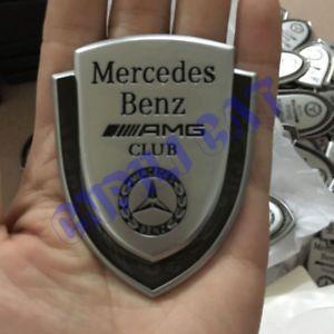 Silver Club Logo - 3D Silver AMG Club Logo Car Rear Emblem Sticker For Mercedes Benz