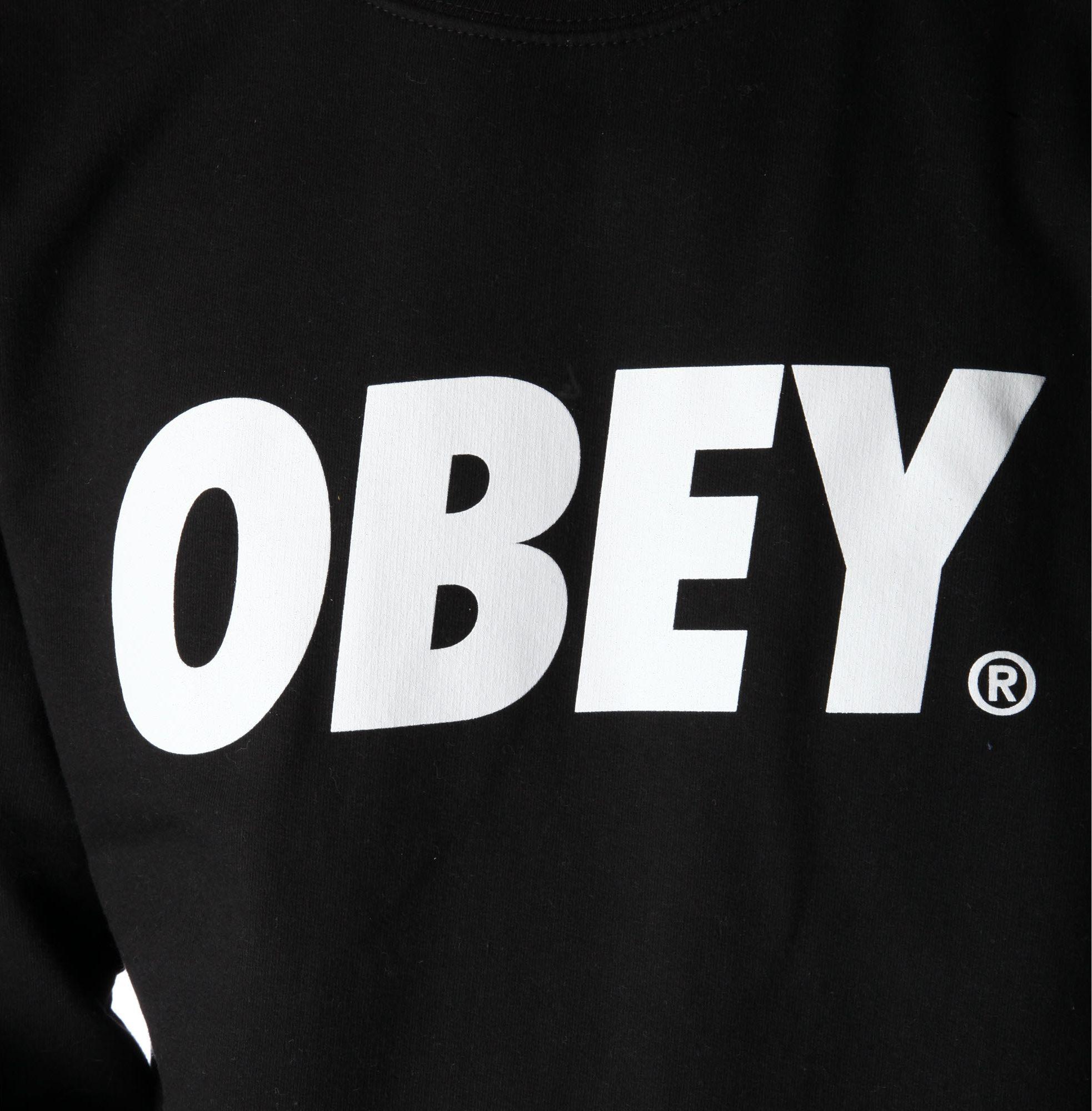 Black Obey Logo - Obey Logo Sweatshirt in Black for Men - Lyst