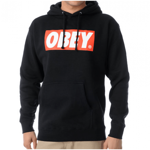 Black Obey Logo - OBEY Box Logo Hoodie (Black)