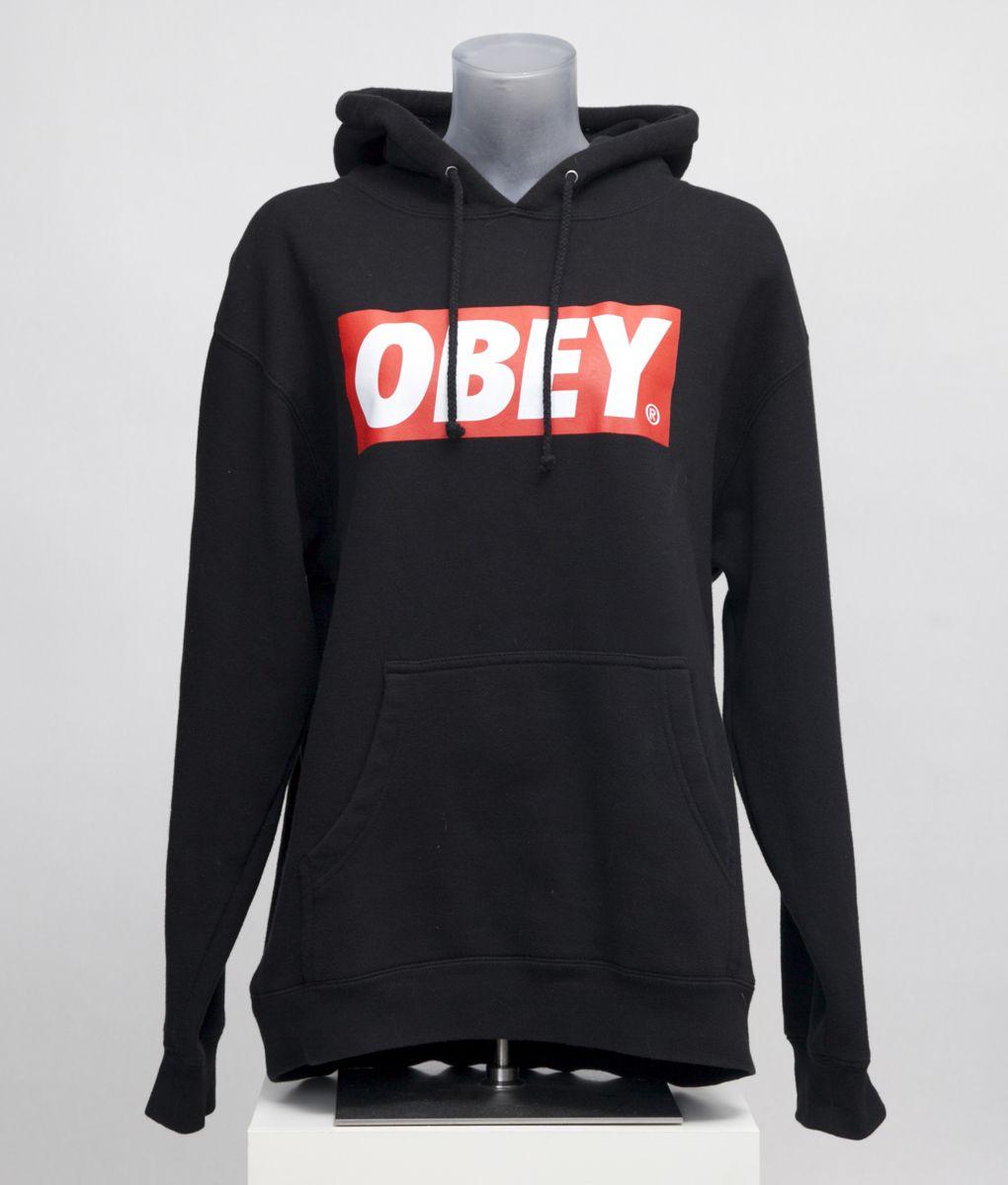 Black Obey Logo - Obey Box Logo Black Pullover Hoodie | Driftwood