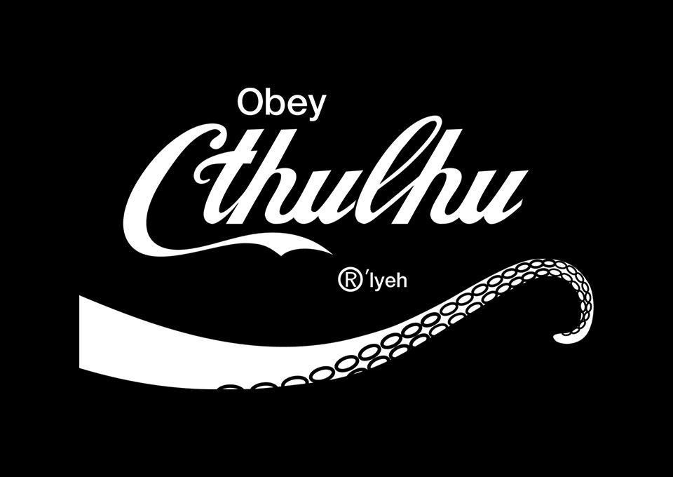 Black Obey Logo - Obey Cthulhu