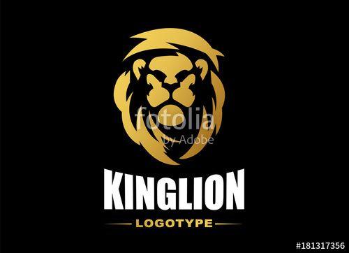 Black and Gold Lion Logo - Gold lion logo - vector illustration, emblem design on black ...