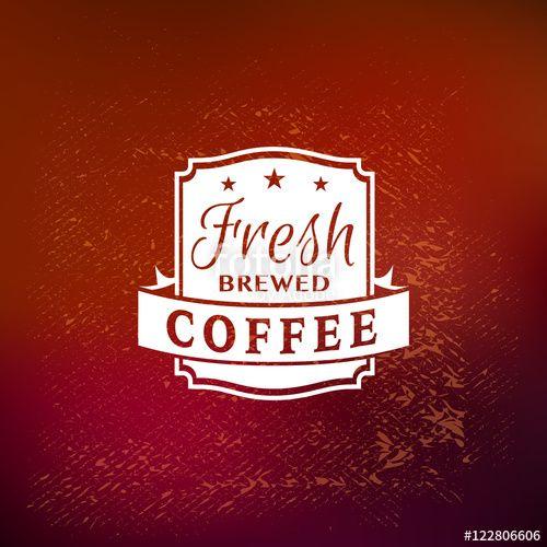 Red Coffee Shop Logo - Coffee shop logo design template. Retro coffee emblem. Vector art