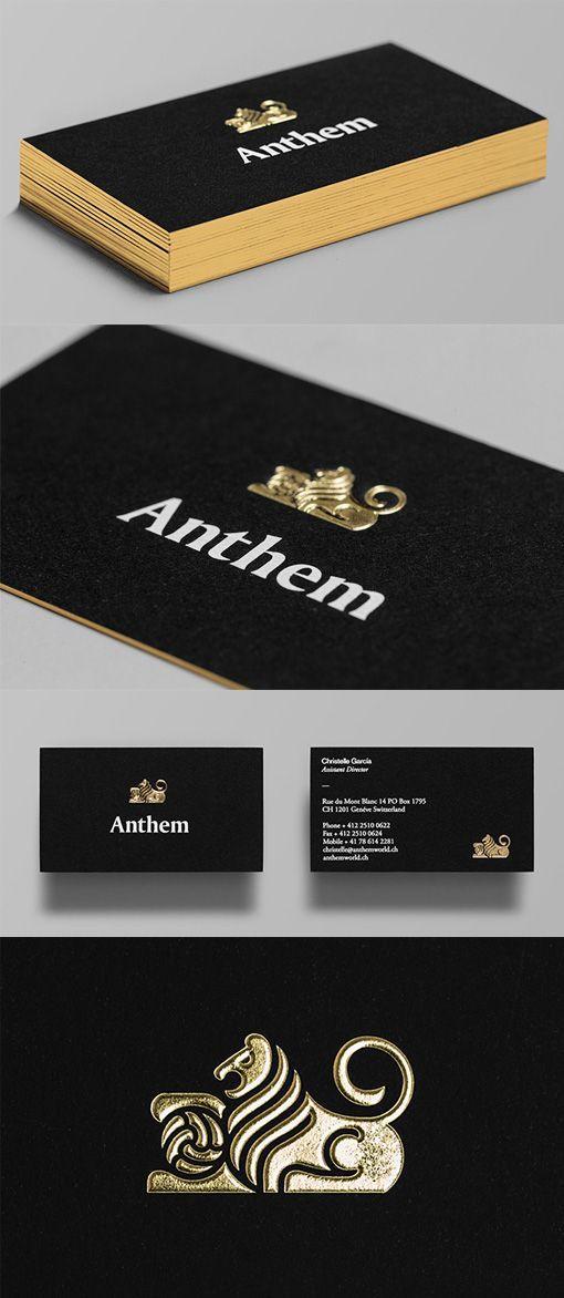 Gold and Black Business Logo - Distinctive Gold Foil Embossed Logo On A Black Business Card ...